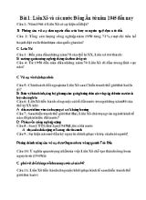 Đề cương ôn tập môn Lịch sử Lớp 9